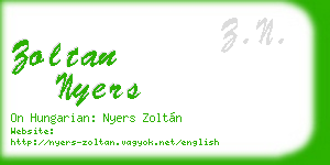 zoltan nyers business card